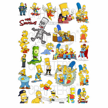 Crafteria The Simpsons Cartoon Insert Sheet (Transparent Sheet) IS092