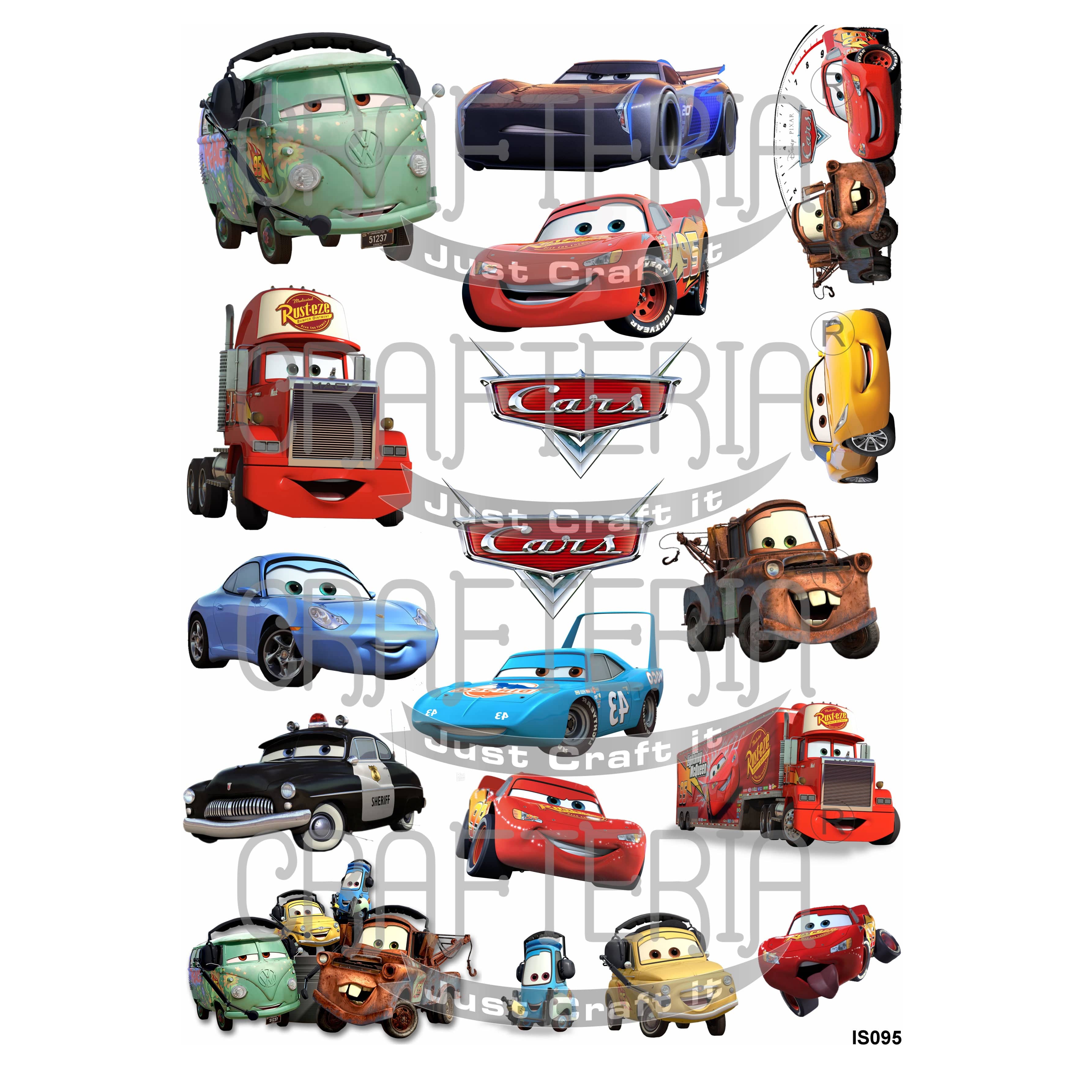 Crafteria Car Cartoon Insert Sheet (Transparent Sheet) IS095