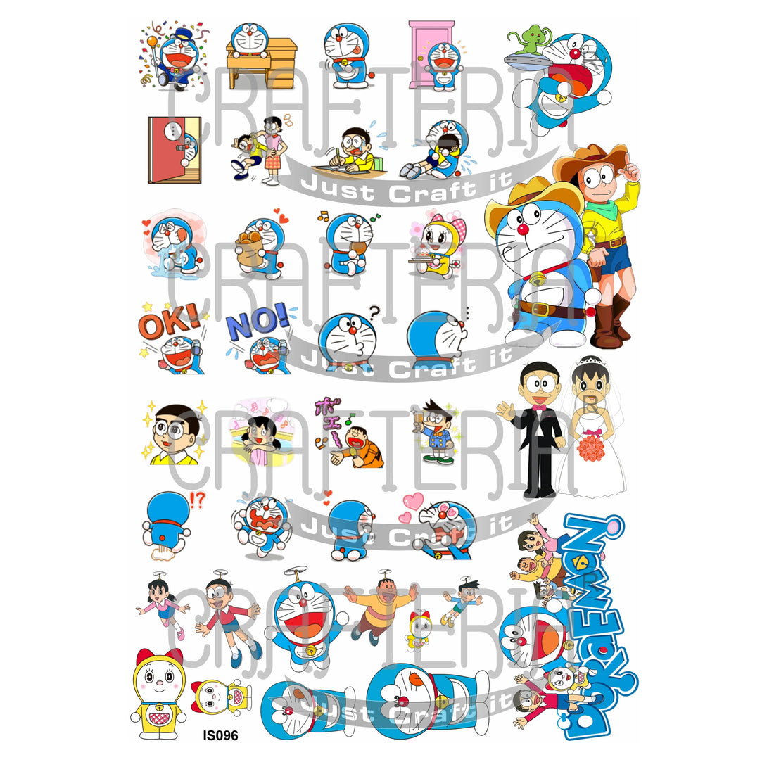 Crafteria Doraemon Cartoon Insert Sheet (Transparent Sheet) IS096
