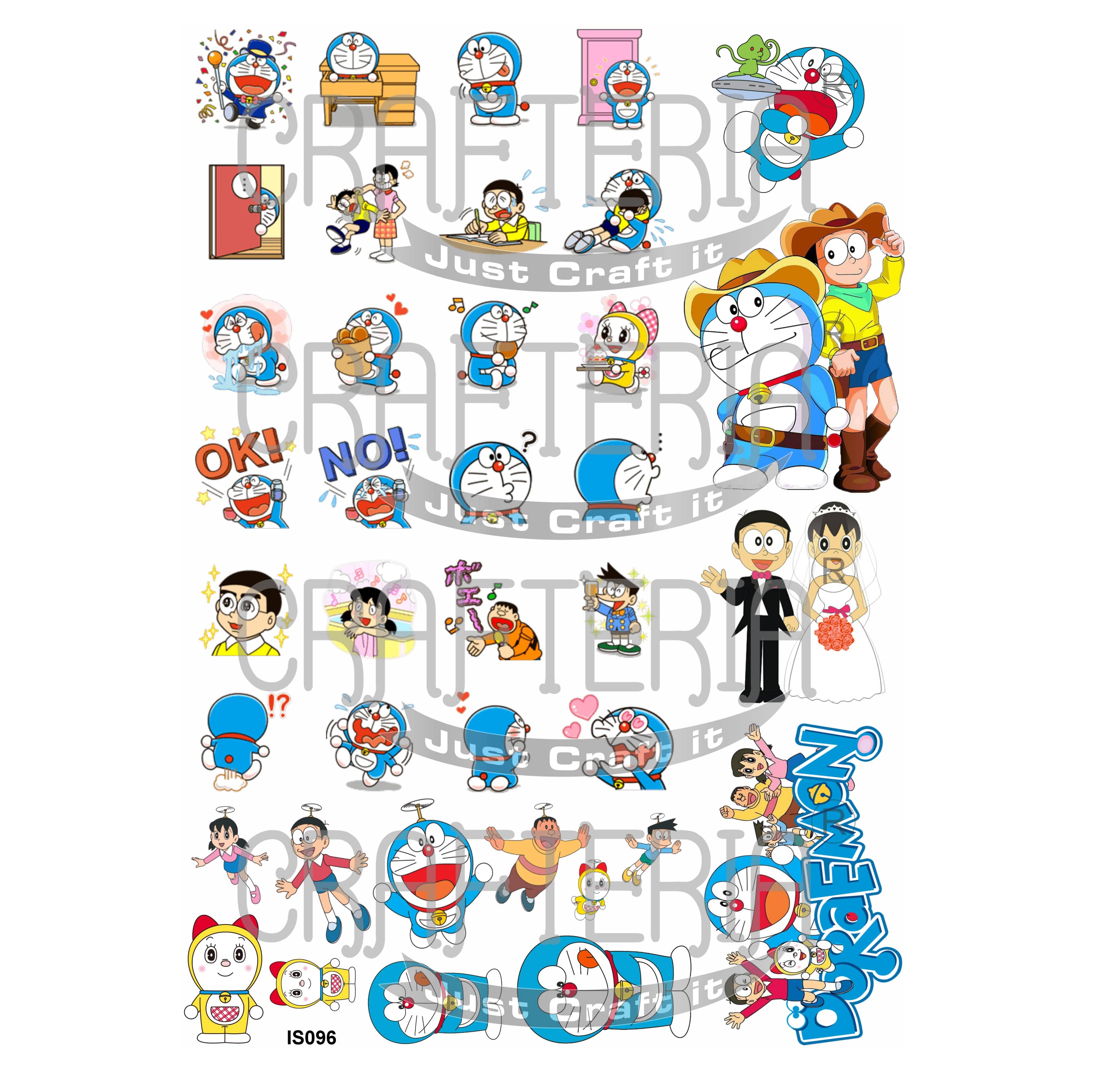 Crafteria Doraemon Cartoon Insert Sheet (Transparent Sheet) IS096