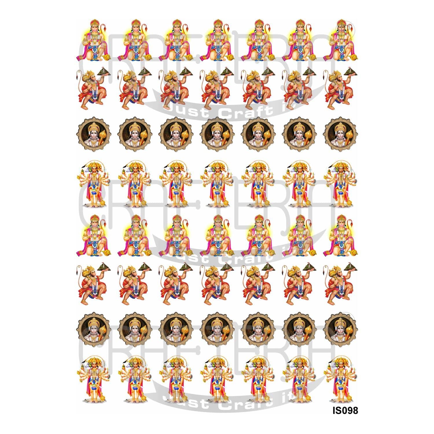 Crafteria Hanumanji Insert Sheet (Transparent Sheet) IS098