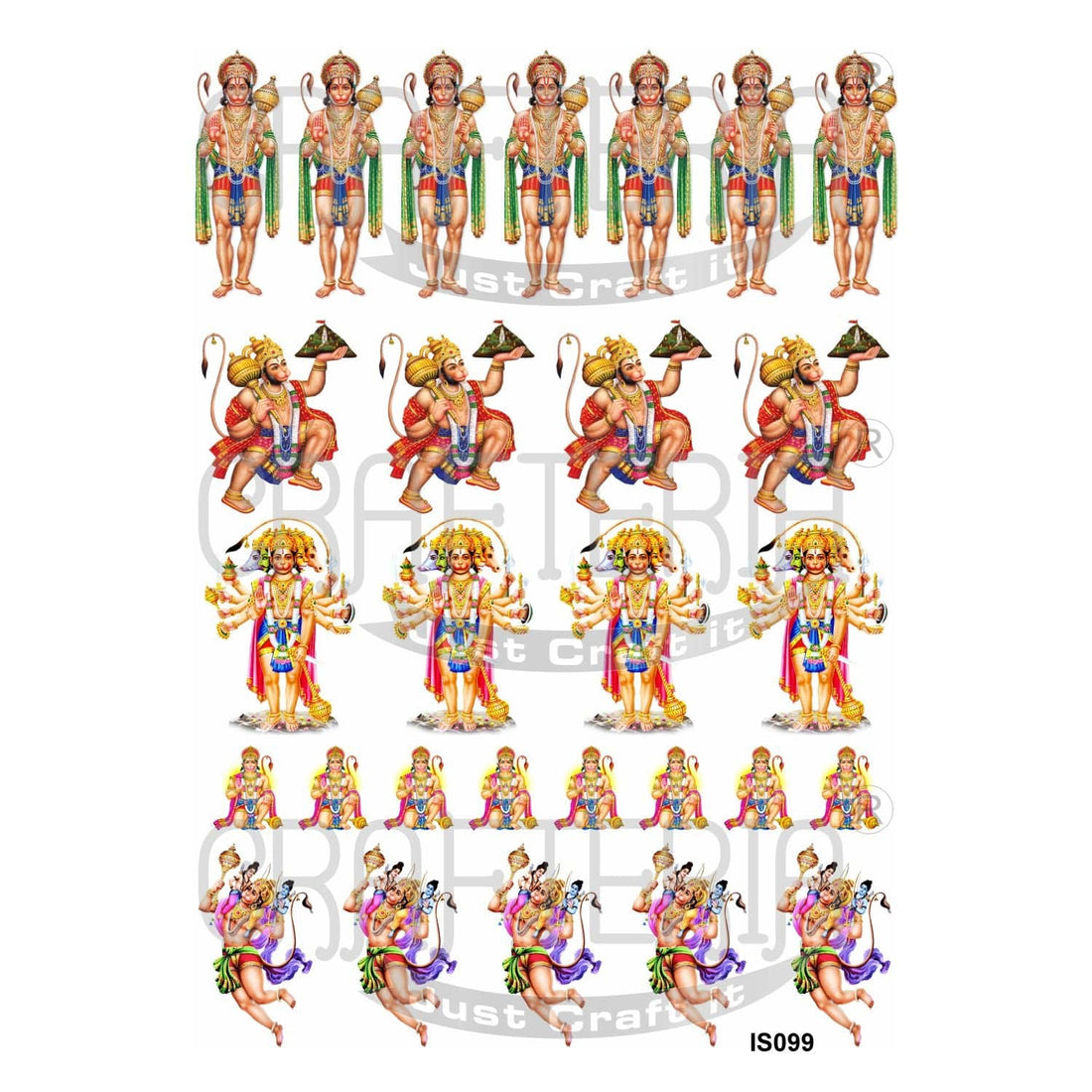 Crafteria Hanumanji Insert Sheet (Transparent Sheet) IS099
