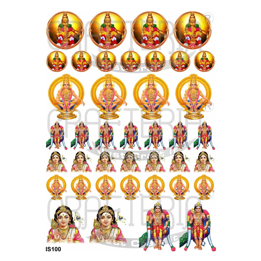Crafteria Ayyappan Swami Insert Sheet (Transparent Sheet) IS100