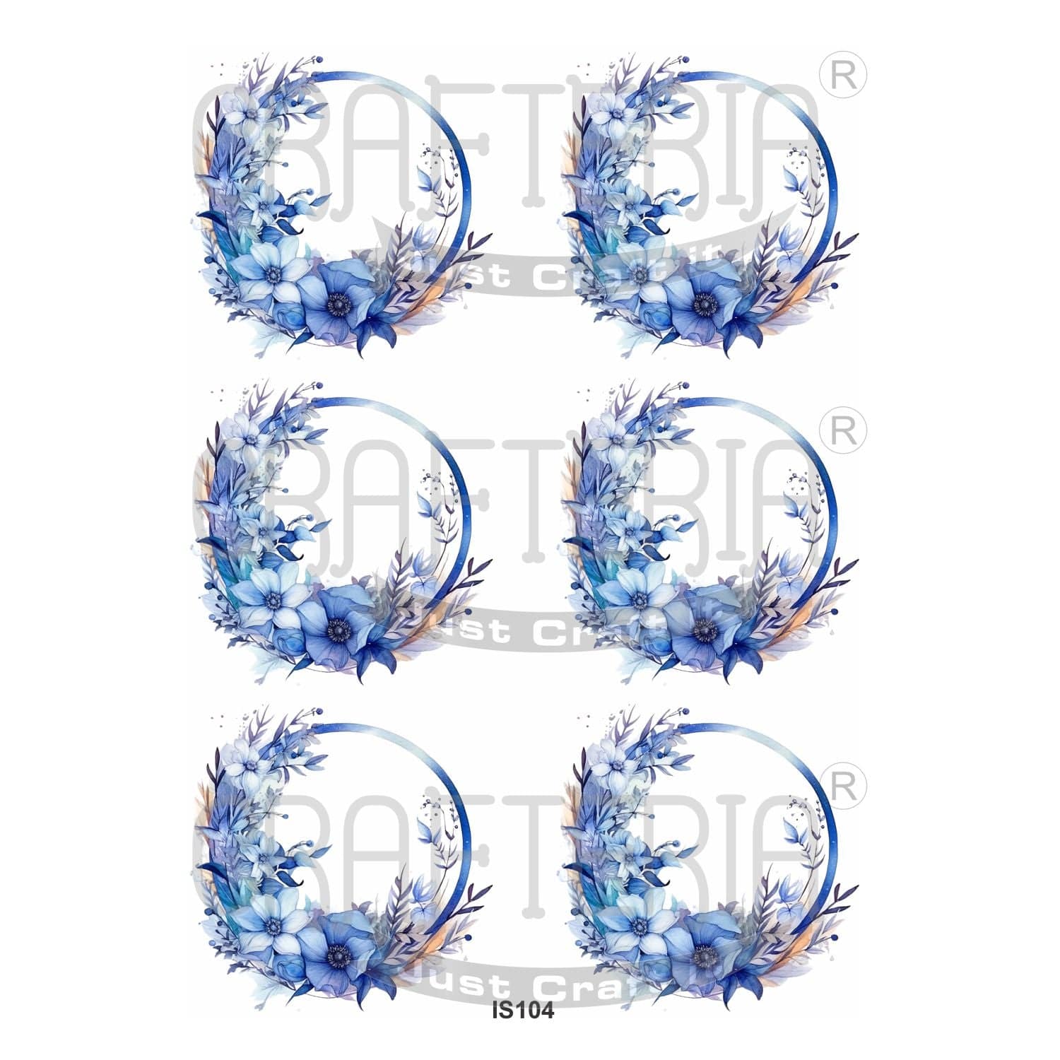 Crafteria Floral Photo Frame Insert Sheet (Transparent Sheet) IS104