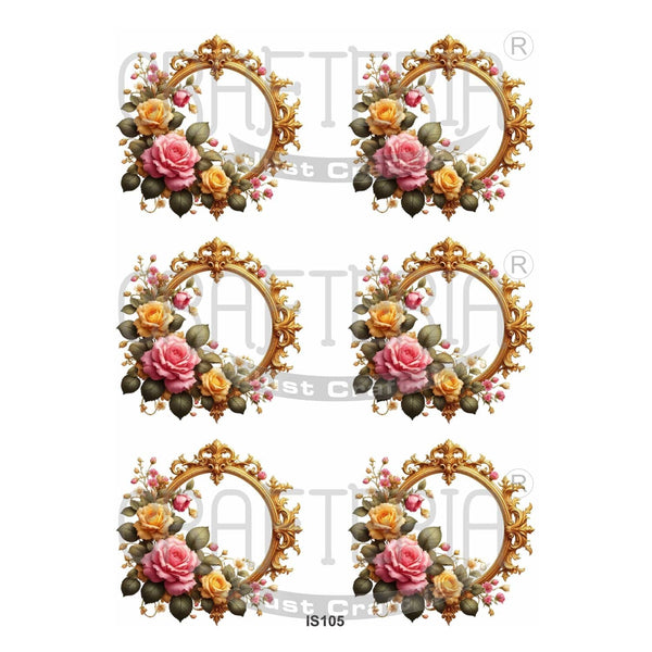 Crafteria Floral Photo Frame Insert Sheet (Transparent Sheet) IS105