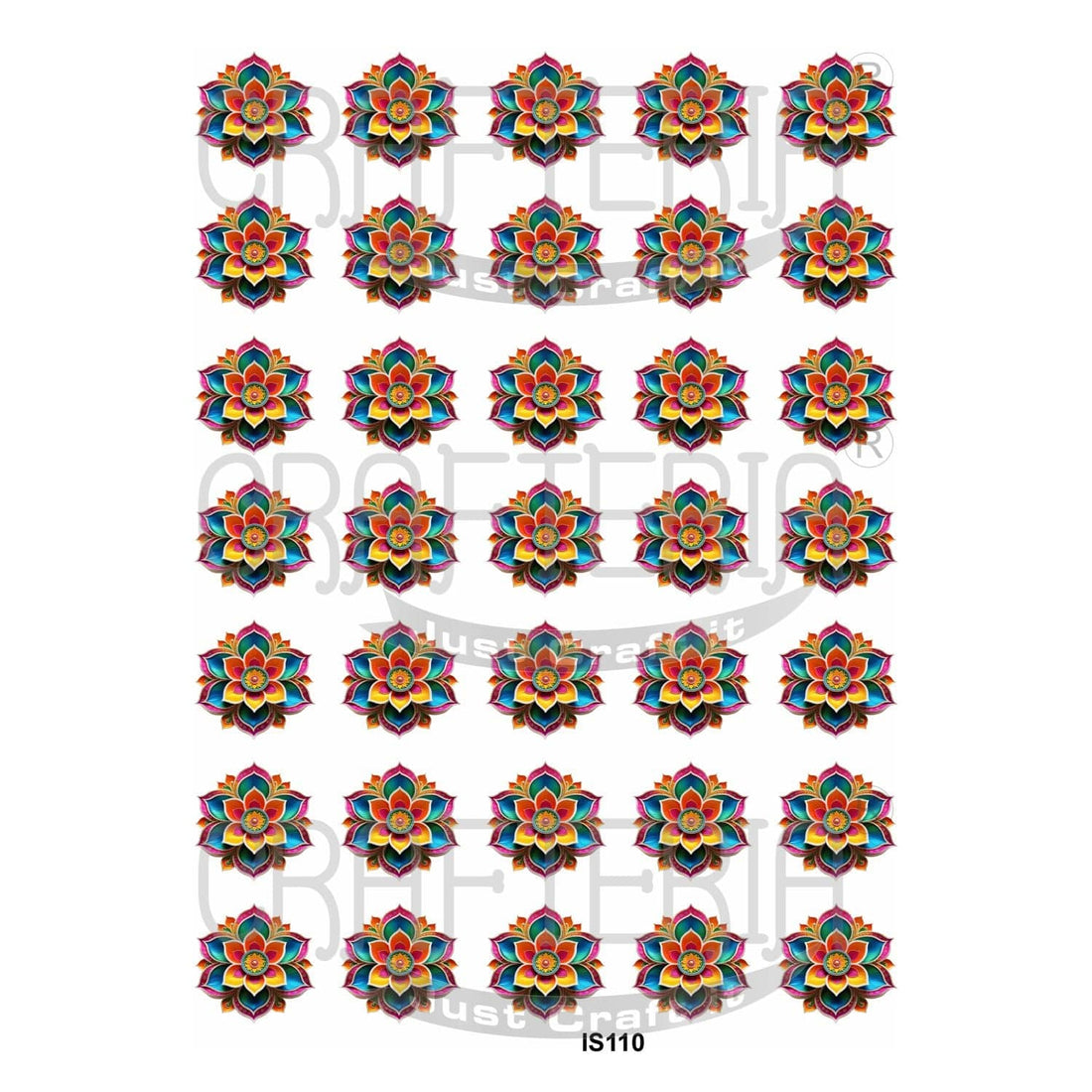Crafteria Rangoli Design Insert Sheet (Transparent Sheet) IS110