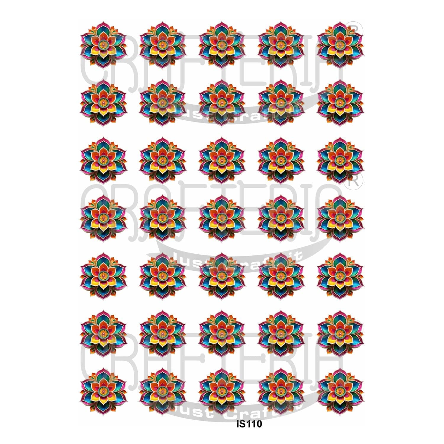Crafteria Rangoli Design Insert Sheet (Transparent Sheet) IS110