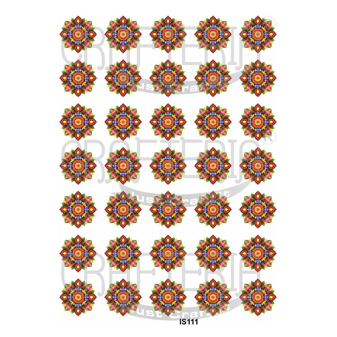 Crafteria Rangoli Design Insert Sheet (Transparent Sheet) IS111