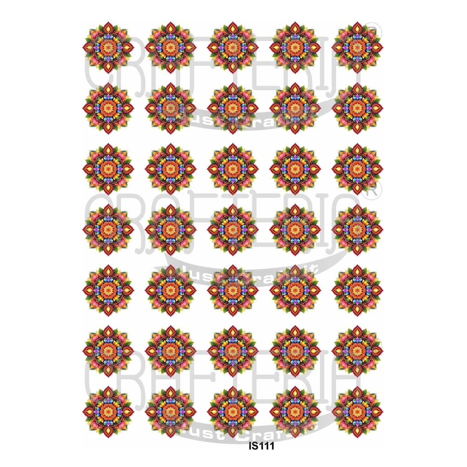 Crafteria Rangoli Design Insert Sheet (Transparent Sheet) IS111