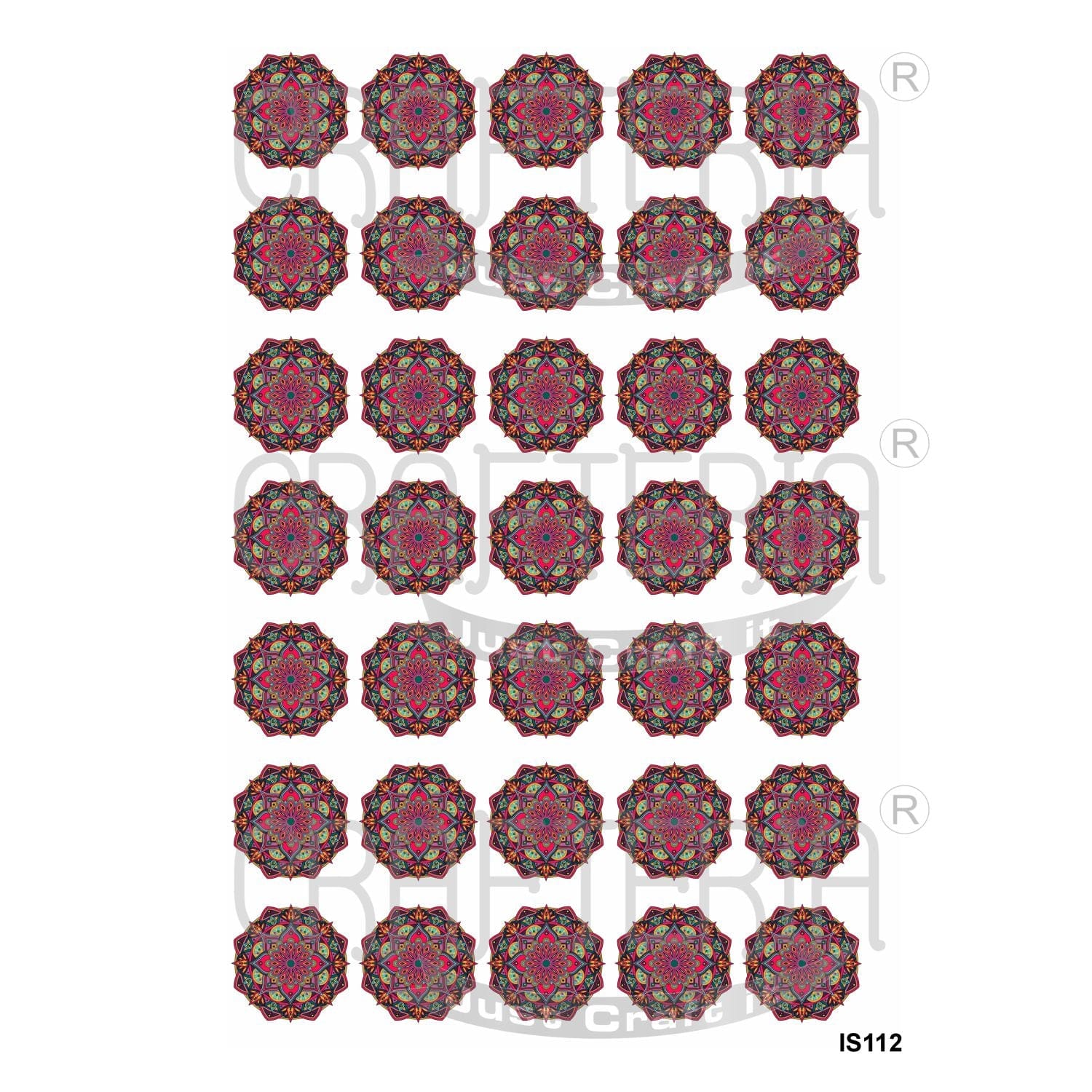 Crafteria Rangoli Design Insert Sheet (Transparent Sheet) IS112