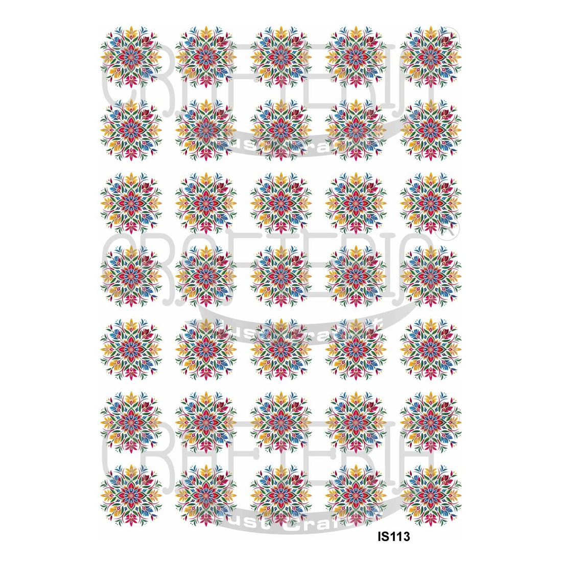 Crafteria Rangoli Design Insert Sheet (Transparent Sheet) IS113