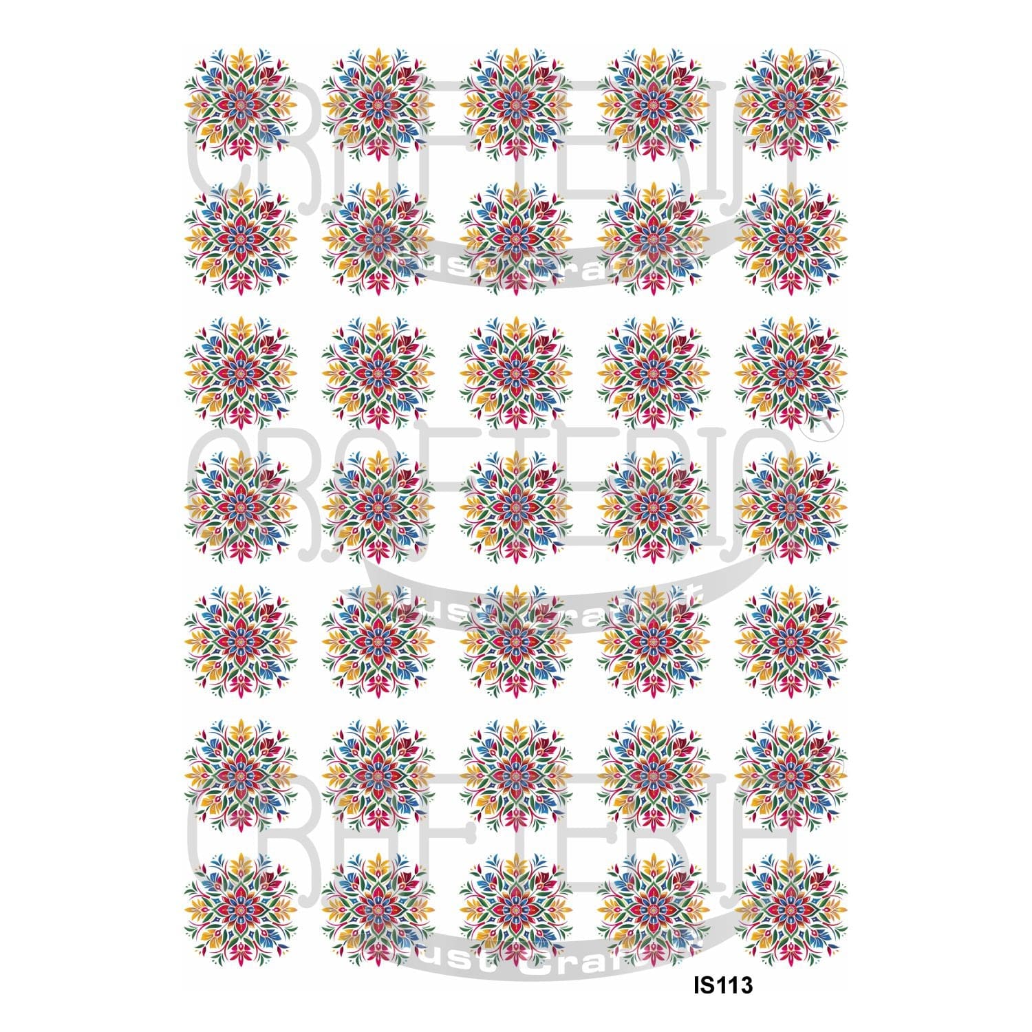 Crafteria Rangoli Design Insert Sheet (Transparent Sheet) IS113