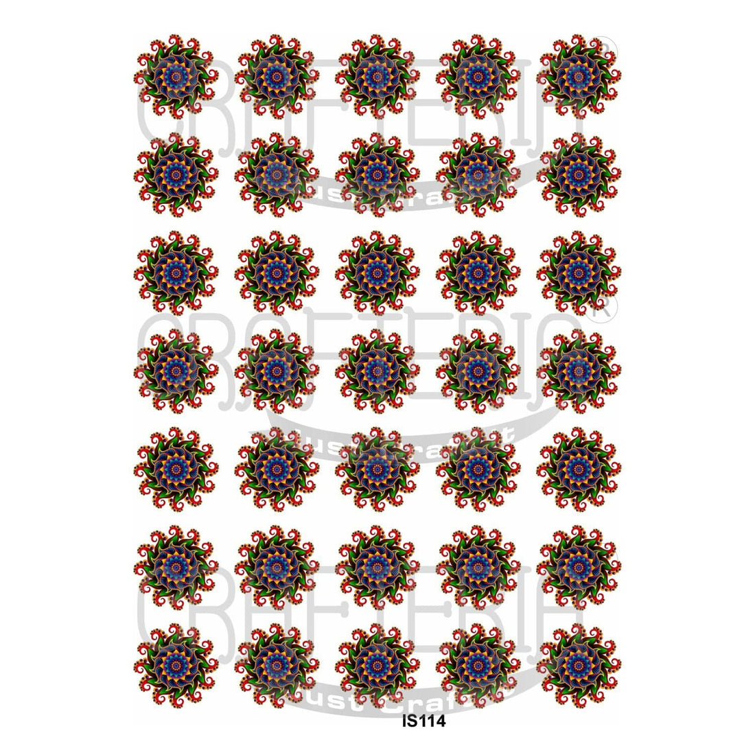 Crafteria Rangoli Design Insert Sheet (Transparent Sheet) IS114
