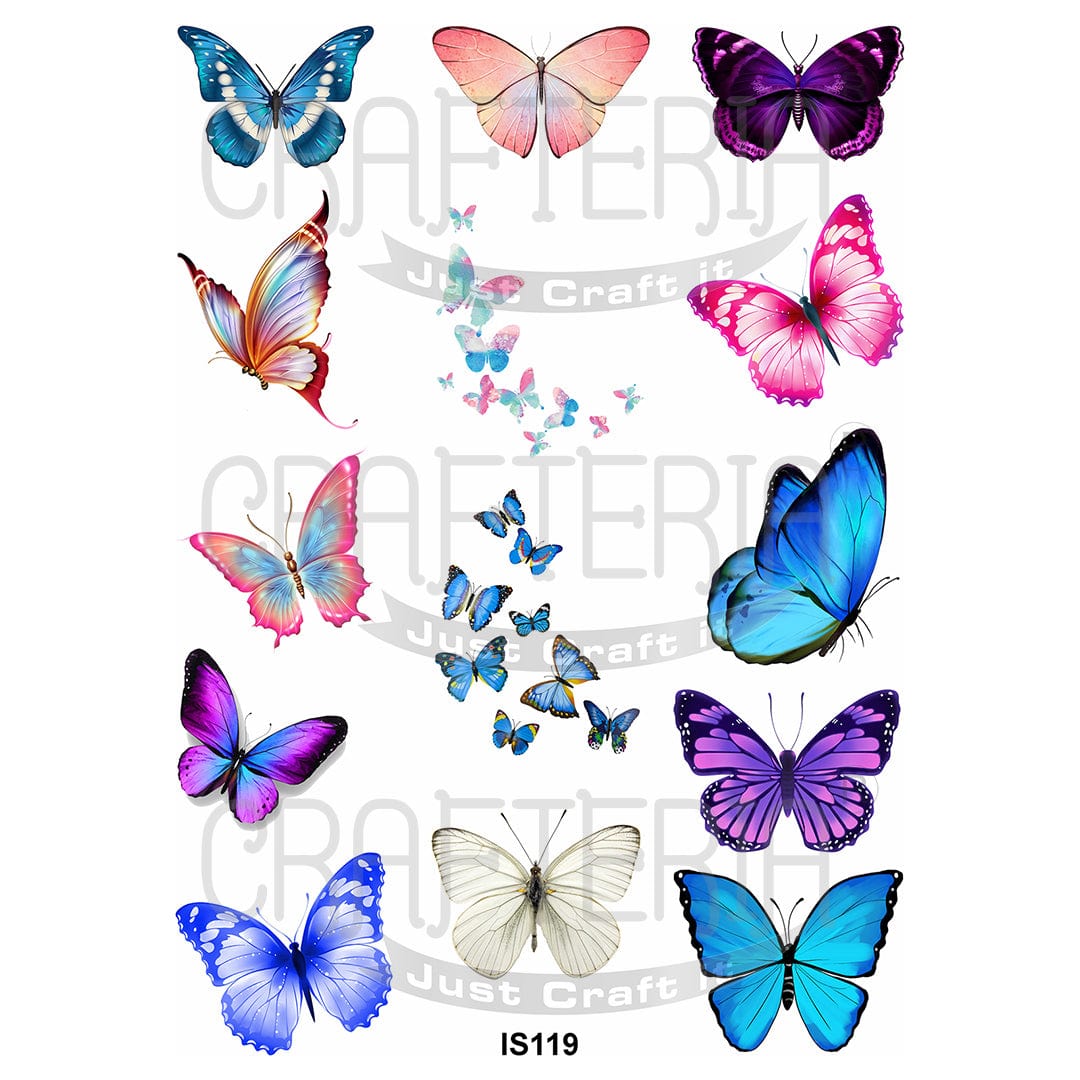 Crafteria Butterfly Designs Insert Sheet (Transparent Sheet) IS119