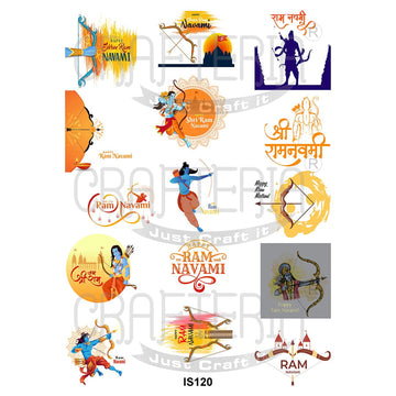 Crafteria Shree Ram Navami Designs Insert Sheet (Transparent Sheet) IS120