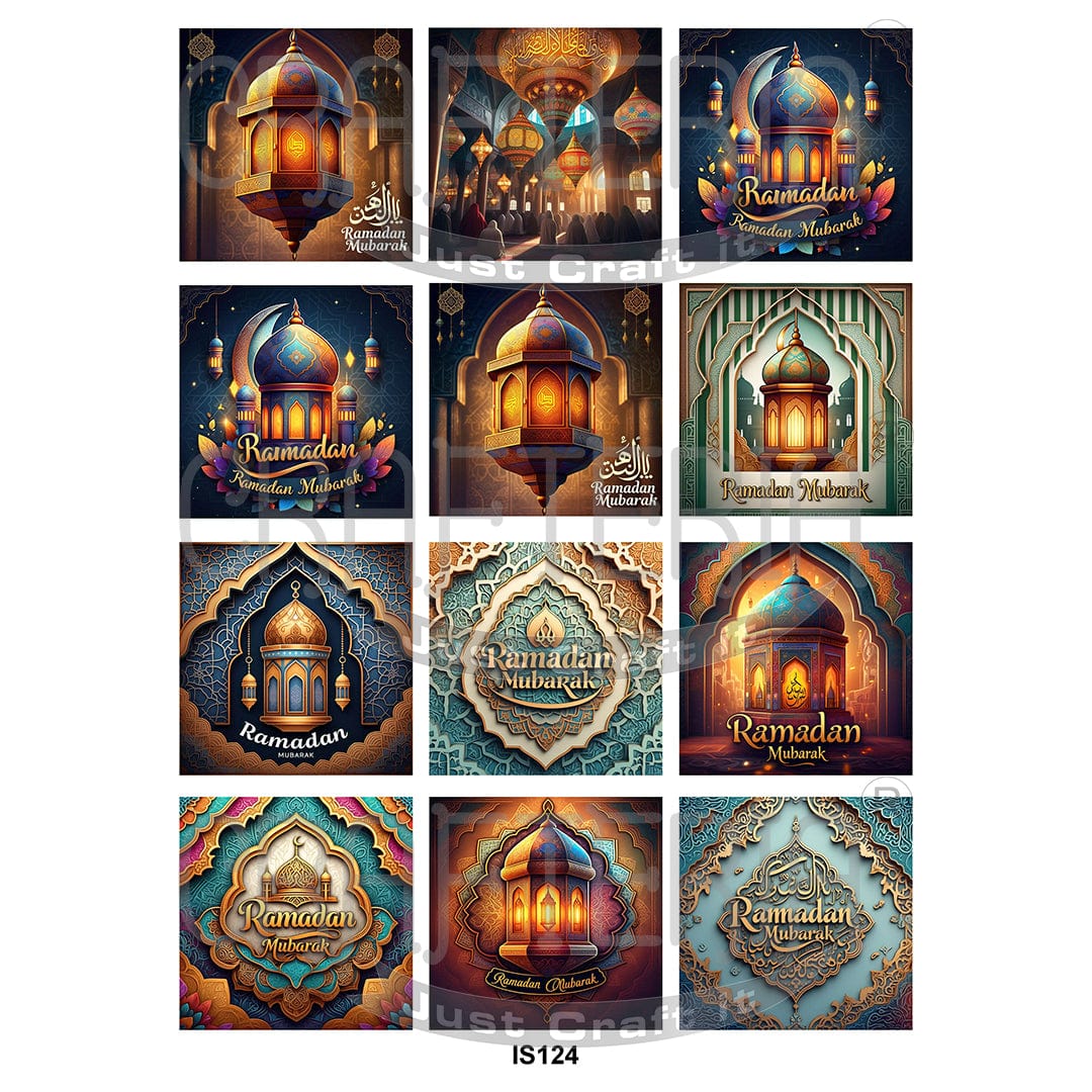 Crafteria Ramadan Mubarak Designs Insert Sheet (Transparent Sheet) IS124