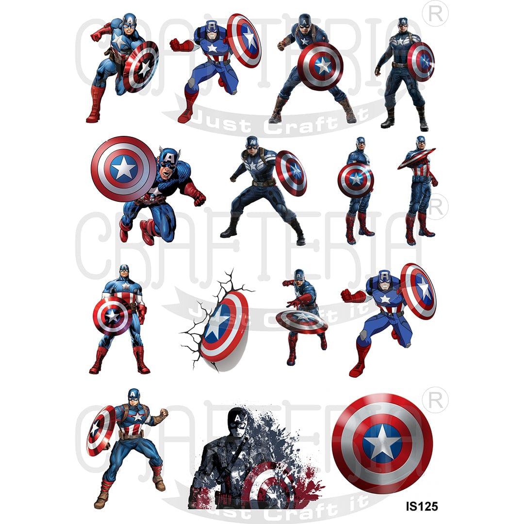 Crafteria Captain America Designs Insert Sheet (Transparent Sheet) IS125