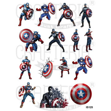 Crafteria Captain America Designs Insert Sheet (Transparent Sheet) IS125