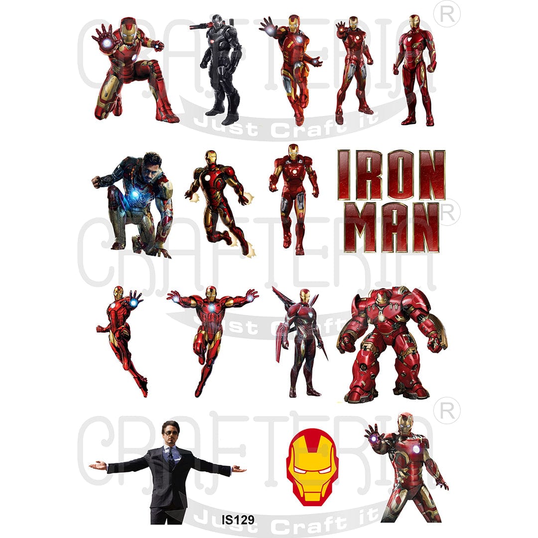 Crafteria Iron man Designs Insert Sheet (Transparent Sheet) IS129