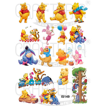 Crafteria Winnie The Pooh Designs Insert Sheet (Transparent Sheet) IS149