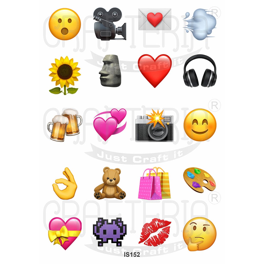 Crafteria Emoji 1.5 Inch Designs Insert Sheet (Transparent Sheet) IS152