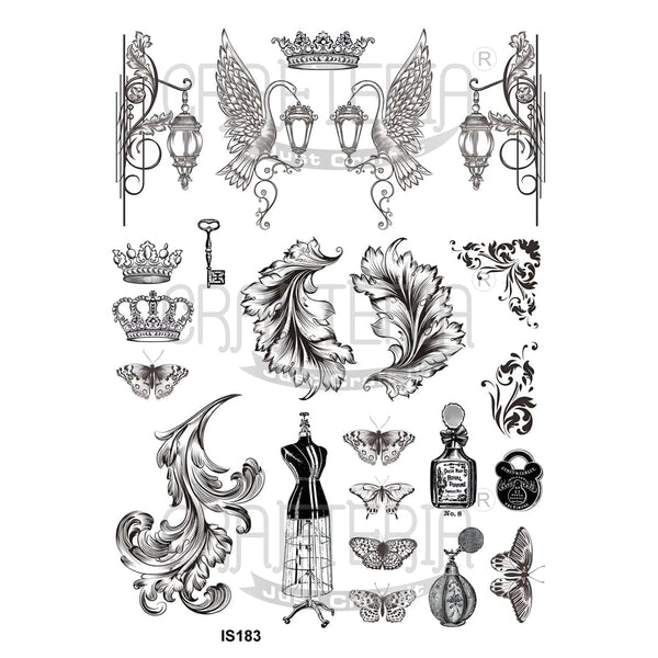 Crafteria Vintage Ornamental Designs Insert Sheet (Transparent Sheet) IS183