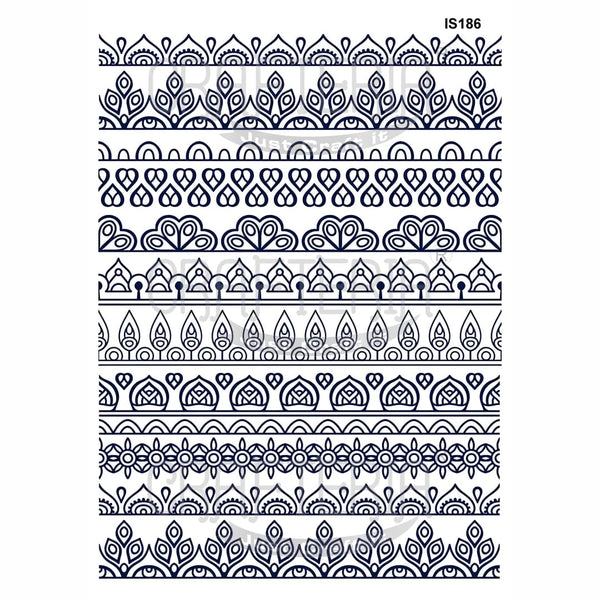 Crafteria Mandala Border Designs Insert Sheet (Transparent Sheet) IS186