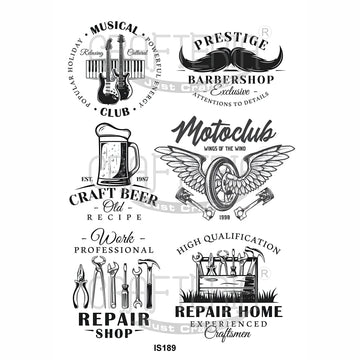 Crafteria Classic Retro Designs Insert Sheet (Transparent Sheet) IS189