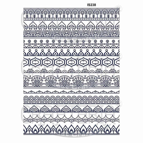 Crafteria Line Patterns Designs Insert Sheet (Transparent Sheet) IS238