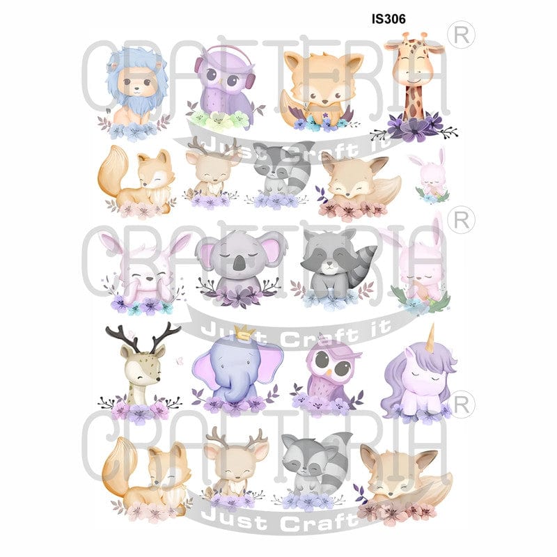 Crafteria Animals Designs Insert Sheet (Transparent Sheet) IS306