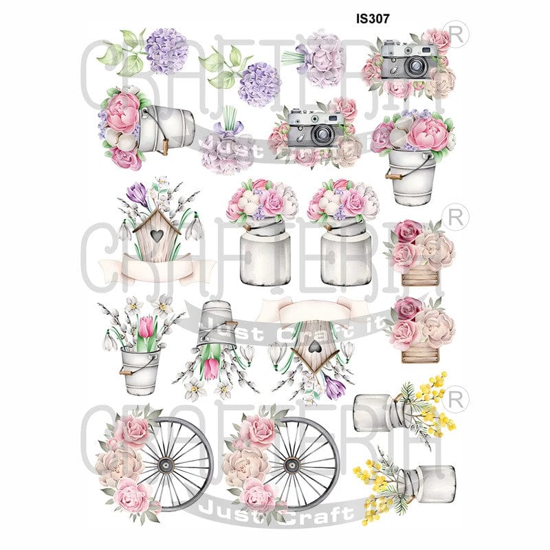 Crafteria Floral Designs Insert Sheet (Transparent Sheet) IS307