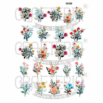Crafteria Floral Designs Insert Sheet (Transparent Sheet) IS308