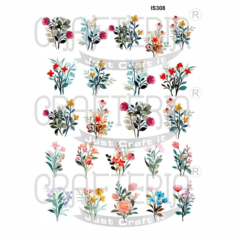 Crafteria Floral Designs Insert Sheet (Transparent Sheet) IS308