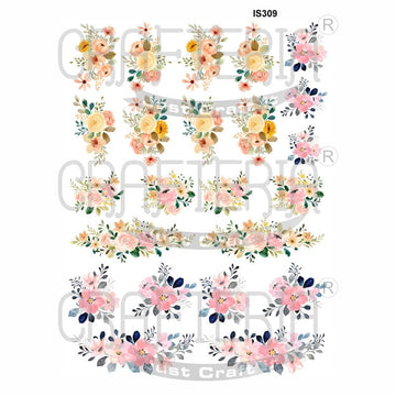 Crafteria Floral Designs Insert Sheet (Transparent Sheet) IS309