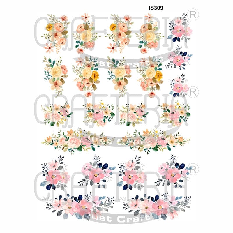 Crafteria Floral Designs Insert Sheet (Transparent Sheet) IS309