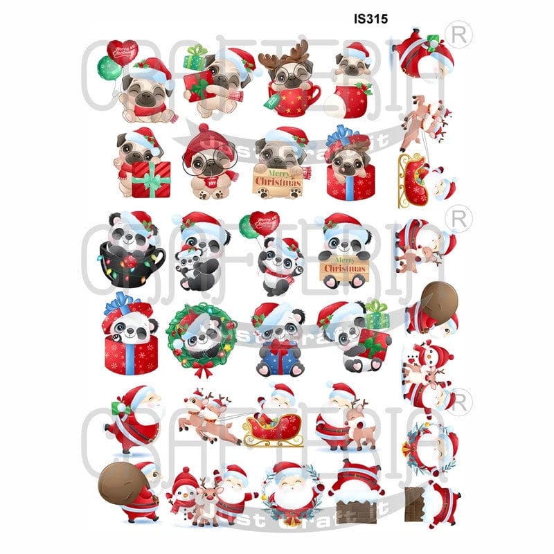 Crafteria Merry Christmas Designs Insert Sheet (Transparent Sheet) IS315