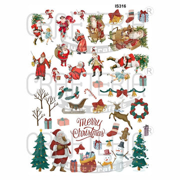 Crafteria Merry Christmas Designs Insert Sheet (Transparent Sheet) IS316