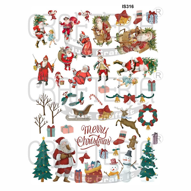Crafteria Merry Christmas Designs Insert Sheet (Transparent Sheet) IS316