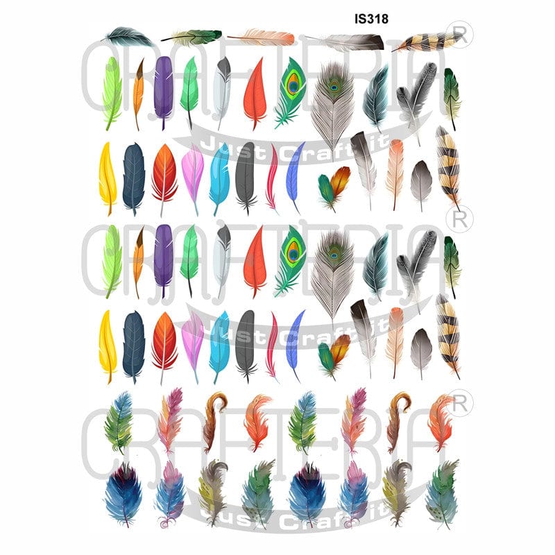 Crafteria Feathers Designs Insert Sheet (Transparent Sheet) IS318