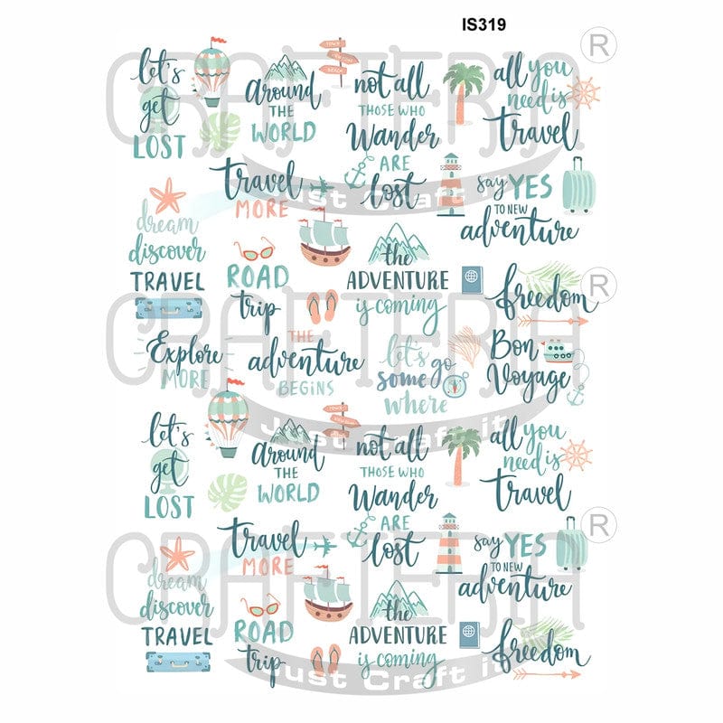 Crafteria Travel Designs Insert Sheet (Transparent Sheet) IS319