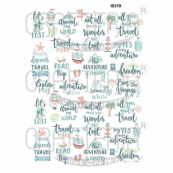 Crafteria Travel Designs Insert Sheet (Transparent Sheet) IS319