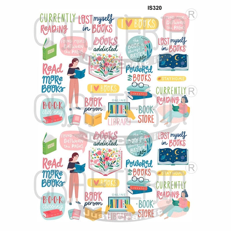 Crafteria Books Lover Designs Insert Sheet (Transparent Sheet) IS320