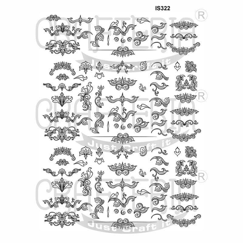 Crafteria Decorative Flower Designs Insert Sheet (Transparent Sheet) IS322