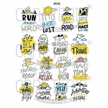 Crafteria Travel Designs Insert Sheet (Transparent Sheet) IS332
