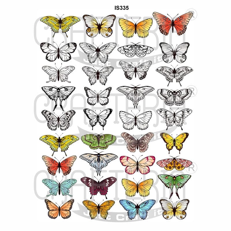 Crafteria Butterfly Designs Insert Sheet (Transparent Sheet) IS335