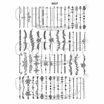 Crafteria Floral Pattern Designs Insert Sheet (Transparent Sheet) IS337