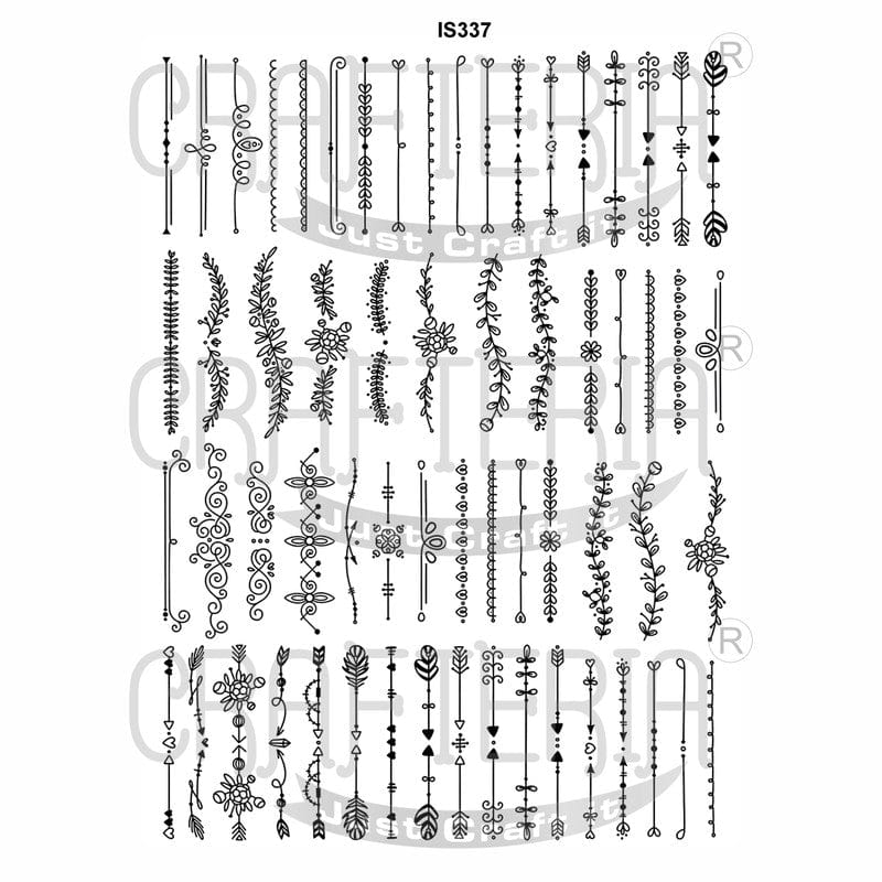 Crafteria Floral Pattern Designs Insert Sheet (Transparent Sheet) IS337