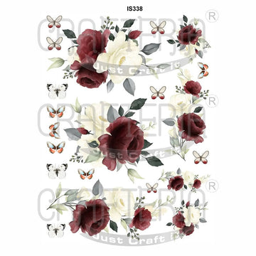 Crafteria Floral Butterfly Designs Insert Sheet (Transparent Sheet) IS338