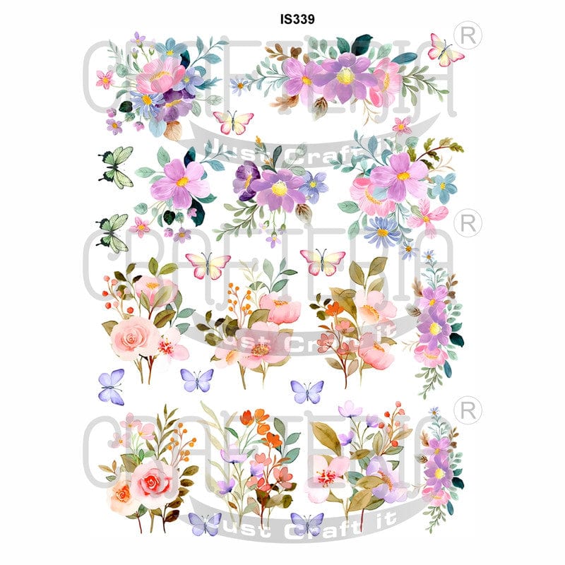 Crafteria Floral Designs Insert Sheet (Transparent Sheet) IS339