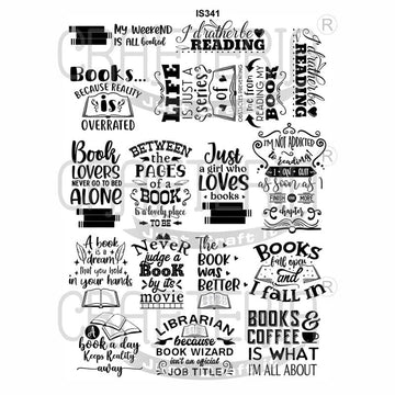 Crafteria Books lover Designs Insert Sheet (Transparent Sheet) IS341
